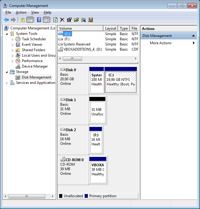 screenshot disk manager