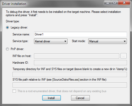 screenshot driver installation
